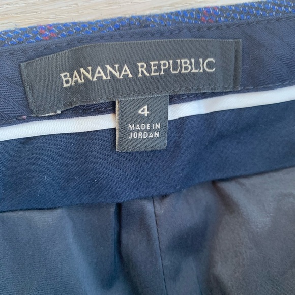 Banana Republic Navy Plaid “Ryan” Trousers – Size 4 - Picture 4 of 9